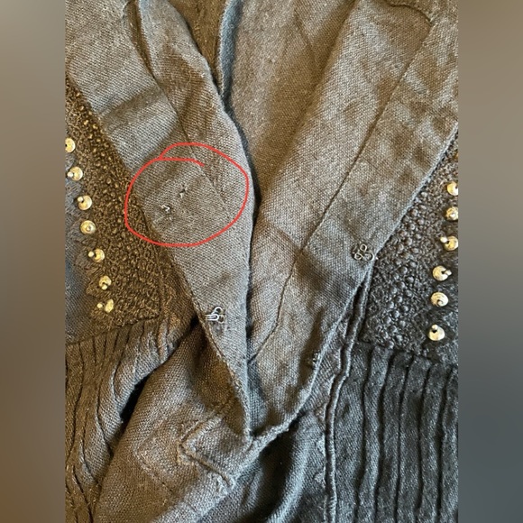 $305 Isabel Marant Étoile small/36 Black Cotton Embroidered Blouse - Picture 6 of 9